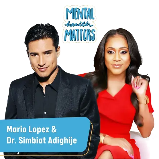 Mario Lopez and Conscientia Health founder - Dr Sim discussing mental health awareness during an interview